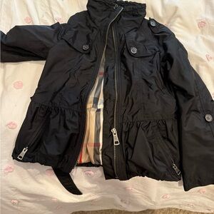 Burberry Beige and Black Striped Lining